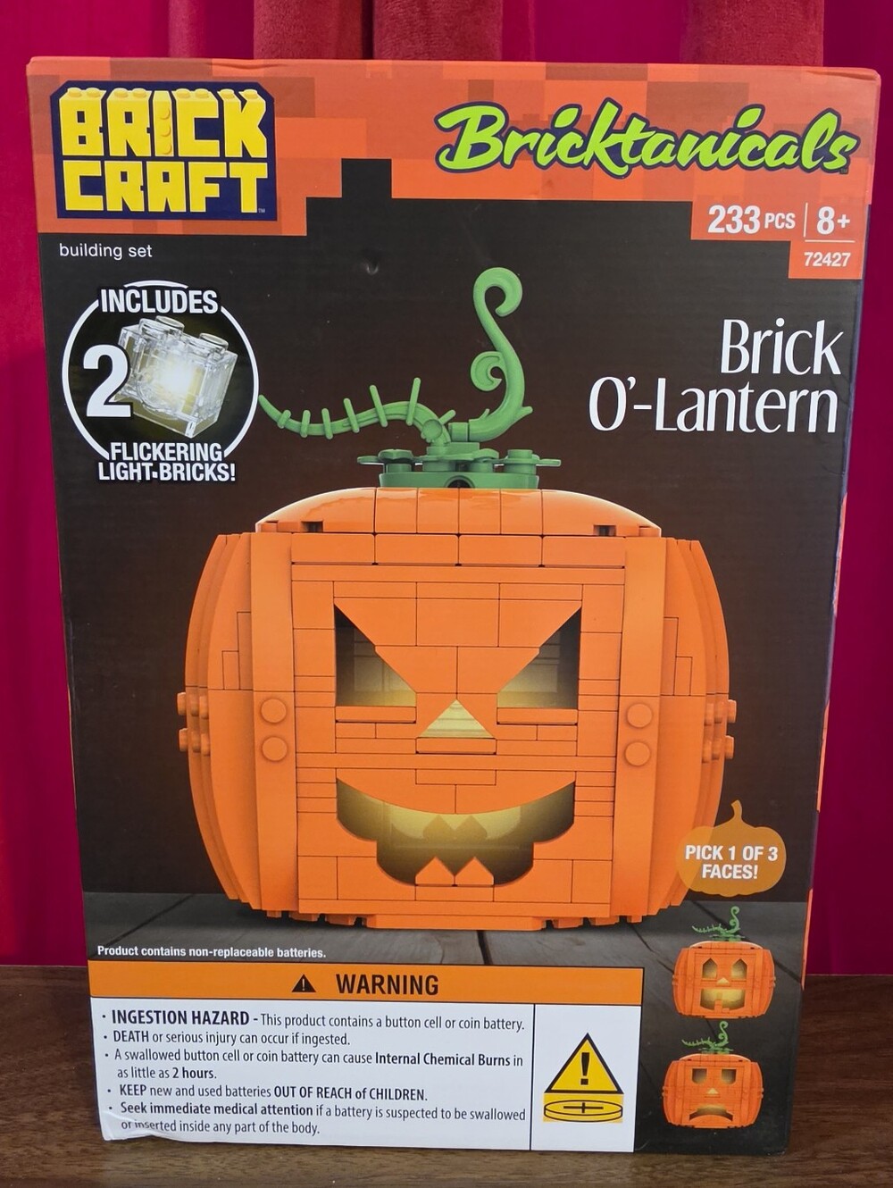 Brick O'-Lantern By BrickCraft PUMPKIN Building Set Jack O Lantern Building Set